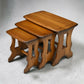 Ercol Nest Of Tables Golden Dawn Finish Vintage Ercol's Badge Elm FREE Delivery*