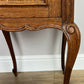 Bedside Table Antique French Marble Top Oak Cabinet Carved Cupboard LOT 6394