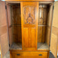 Edwardian Stripped Satinwood Double Mirror Door Wardrobe