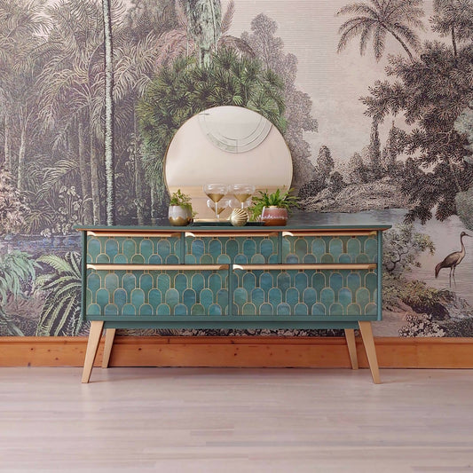 green-retro-sideboard-vintage-sideboard-on-legs-Bethan-Gray-a