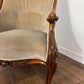 Victorian Walnut Carved Bedroom Chair