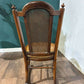 Edwardian Mahogany Rocking Chair with Berge Style Seat & Back Paneln