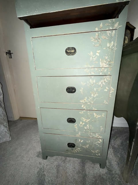 Green tall chest of drawers
