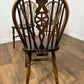 Vintage Set of Four Dark Oak Wheel Back Chairs