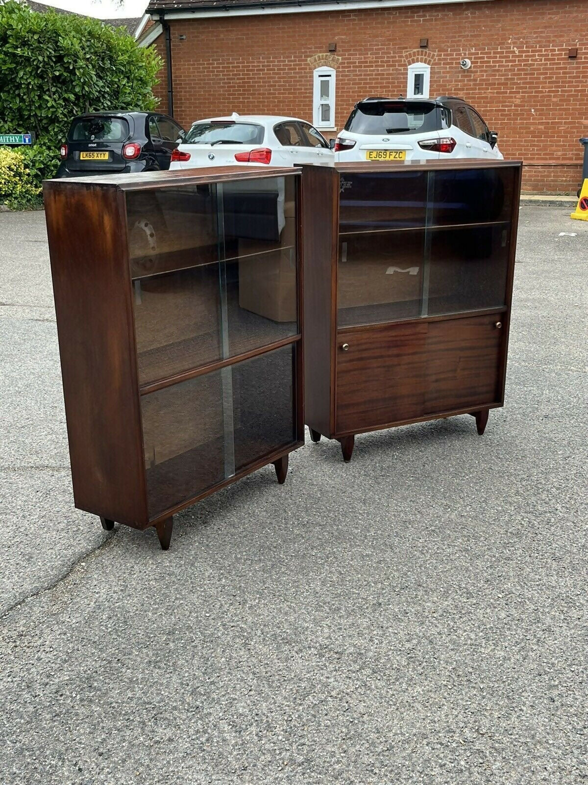 Mid Century Pair Of Display Cabinets By Beaver & Tapley