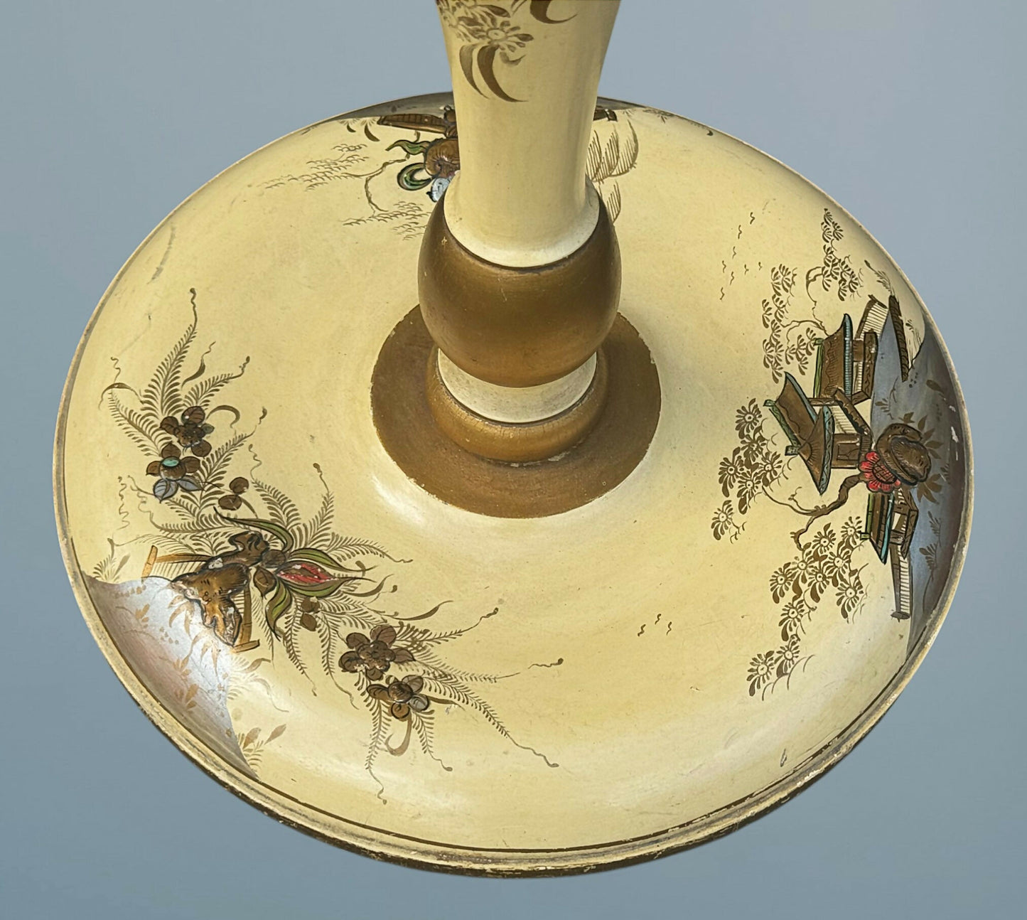 Lacquered Chinoiserie Standard Lamp Circa 1930