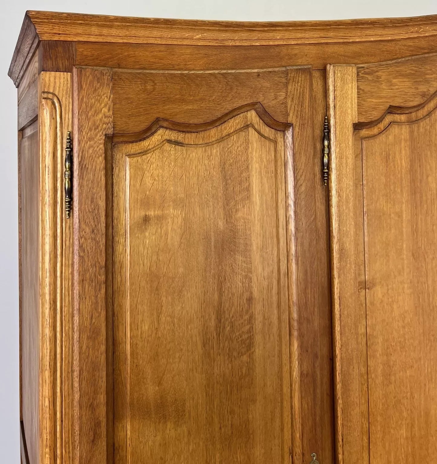 Wardrobe Vintage French Louis XVI Style Oak Four Door Carved Armoire LOT 4979