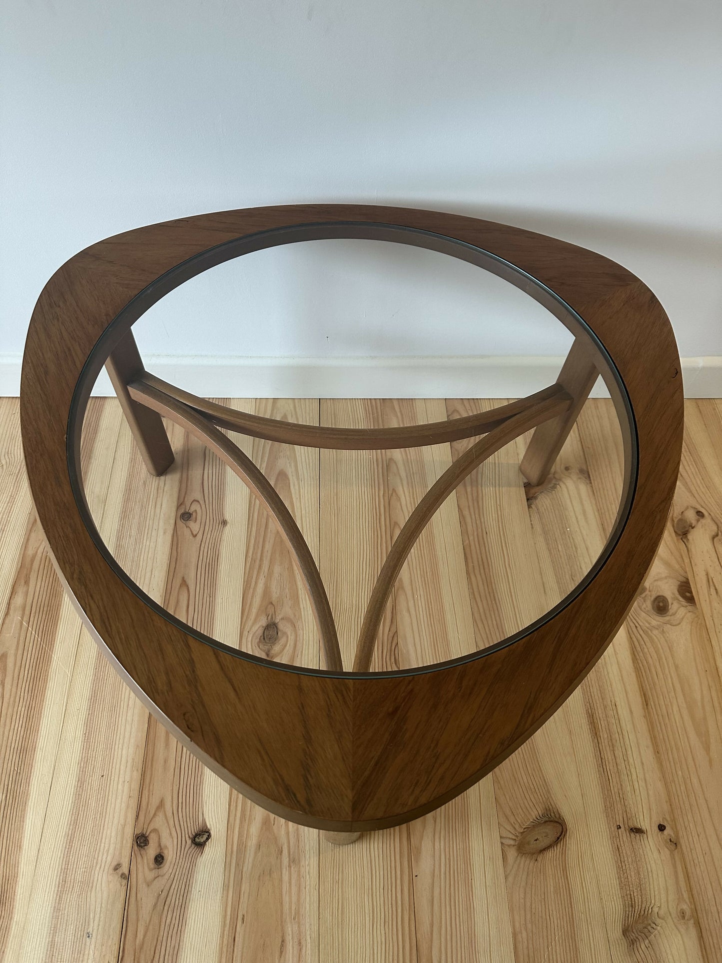 Mid Century Teak Astro Coffee Table Vintage Teak and Glass Table