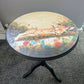 Hand Painted and Decoupaged Small Side Table