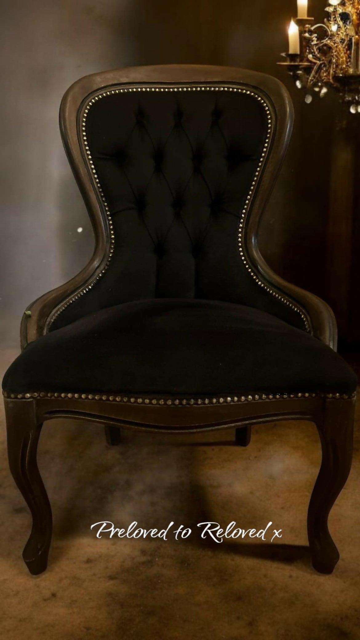 Redesigned Victorian Mahogany Balloon back Chair