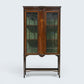 Edwardian Inlaid Mahogany Display Cabinet Leaded Glass Key & FREE UK Delivery