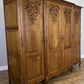 Wardrobe Vintage French Louis XVI Style Oak Four Door Carved Armoire LOT 4877