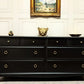 Stag Minstrel Captains Chest, Solid Wood, Eight Drawers, Black Chest of drawers