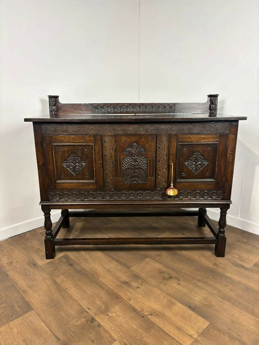 Late 19th Century Carved Oak Sideboard