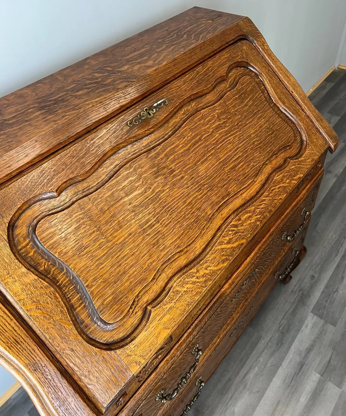 Secretaire Writing Desk Antique French Style Bureau Drop Front Cabinet LOT 3523