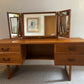Mid Century G Plan Teak Dressing Table Desk: Vintage Danish Style Vanity Console