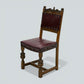 6 Old Charm Dining Chairs Studded Leather Seats/Backs Light Oak FREE UK Delivery