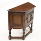 Old Charm Canted Table With Cupboard Finished In Tudor Brown FREE UK Delivery. SBR8978/1004D