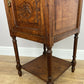 Bedside Table Antique French Style Oak Cabinet Carved Nightstand LOT 6393