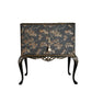 Cocktail Cabinet. Vintage Queen Anne Repro. Chinoiserie style. Black & Gold. Handpainted.