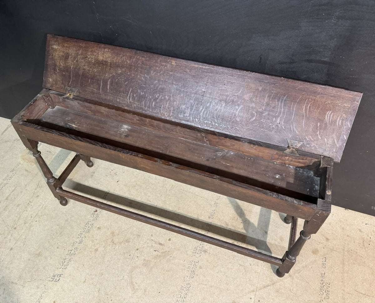 Rare Long Georgian Oak Joint Stool