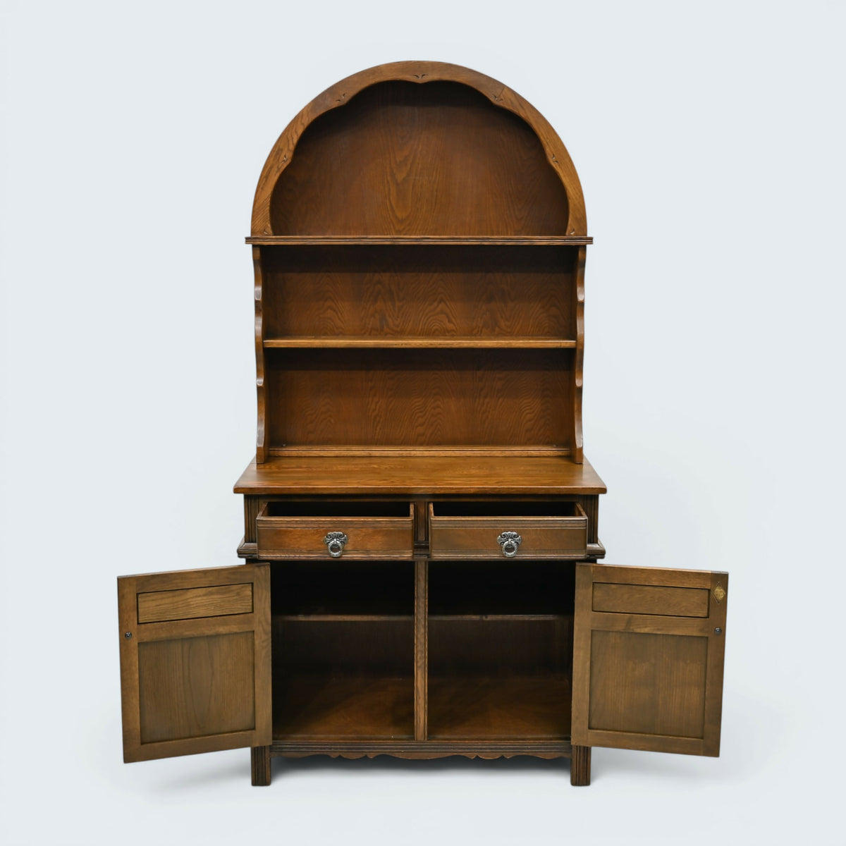 Old Charm Dome Oak Dresser In Light Oak Finish Tudor Style FREE UK Delivery