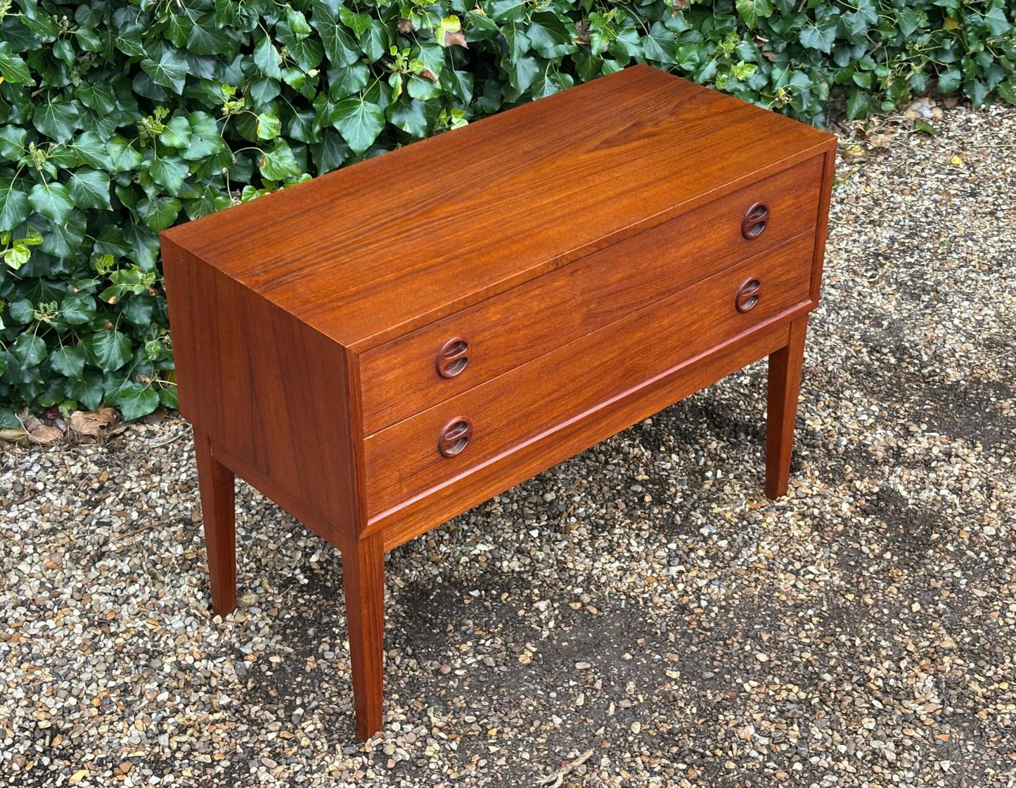 Vintage 1960's Danish Low Chest Of Drawers
