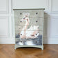 Vintage Stag sage green chest of drawers decoupage tallboy