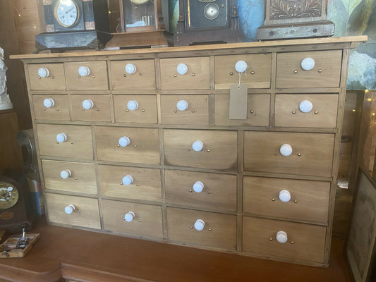 24 drawer pine apothecary chest