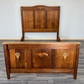 Bed Antique French Style Oak Double Bed Frame Carved Headboard LOT 2293