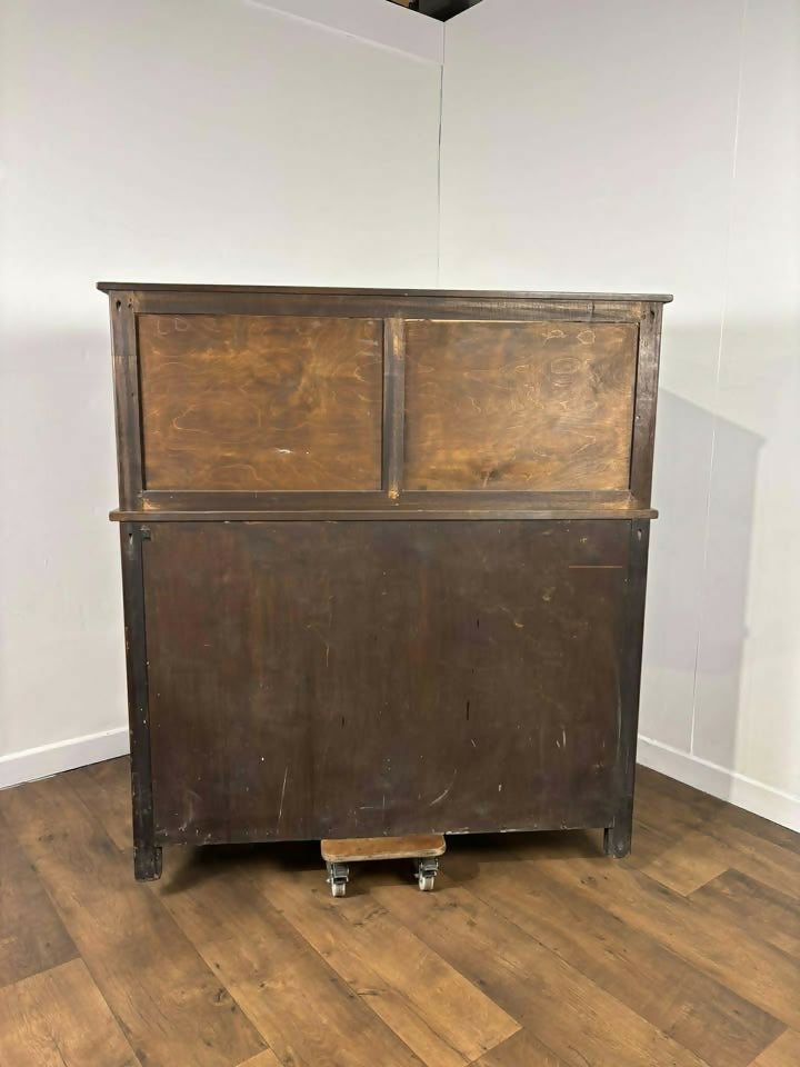 Vintage Old Charm Style Oak Court Cupboard