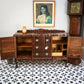 Rare Dutch Colonial Break Front Side Board Credenza South African Stink Wood