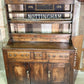 Antique Georgian Country Oak Dresser / Housekeeper Cupboard with Plate Rack, c.177