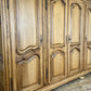 Wardrobe Vintage French Style Oak Four Door Carved Armoire Cabinet LOT 6116