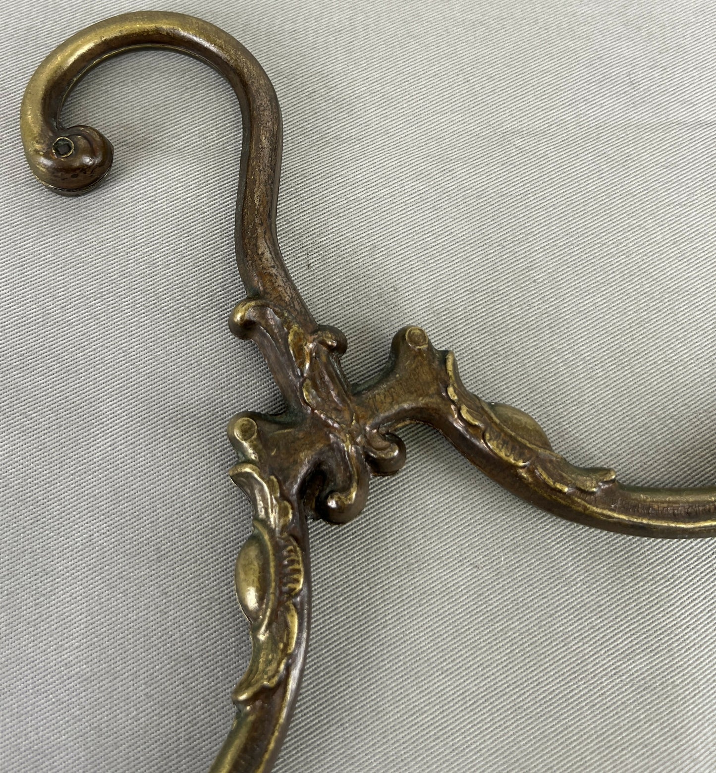 Clothes Hangers Vintage Style Brass Set of Two Ornate Hangers LOT 6432