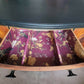 Refined Vintage Flame Mahogany Serpentine Sideboard in black