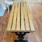 Hallway Occasional Patio Table Cast Iron and Oak Wood