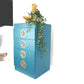 Upcycled hand painted drawers in teal with gold leaf design
