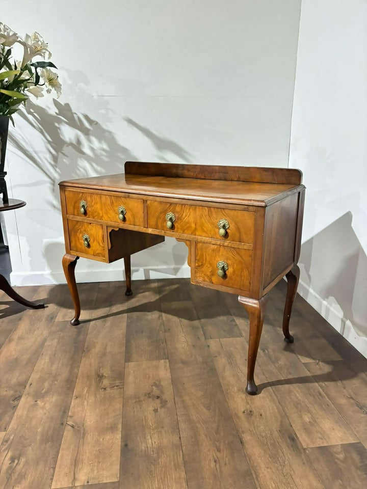 Vintage Burr Walnut Writing Desk