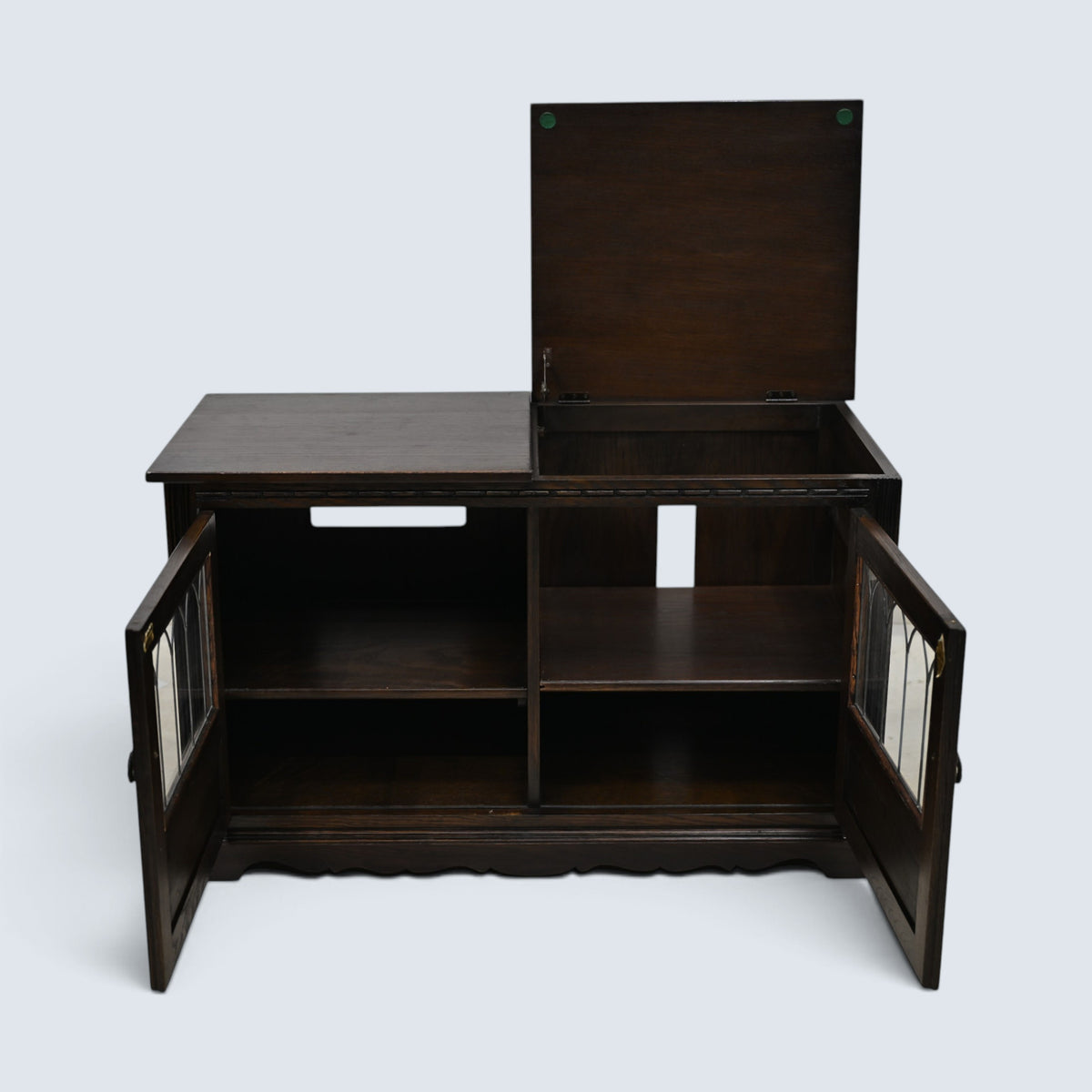 Old Charm Entertainment Centre TV Cabinet Lift Up Top Jacobean FREE UK Delivery*