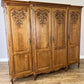 Wardrobe Vintage French Louis XVI Style Oak Four Door Carved Armoire LOT 4877