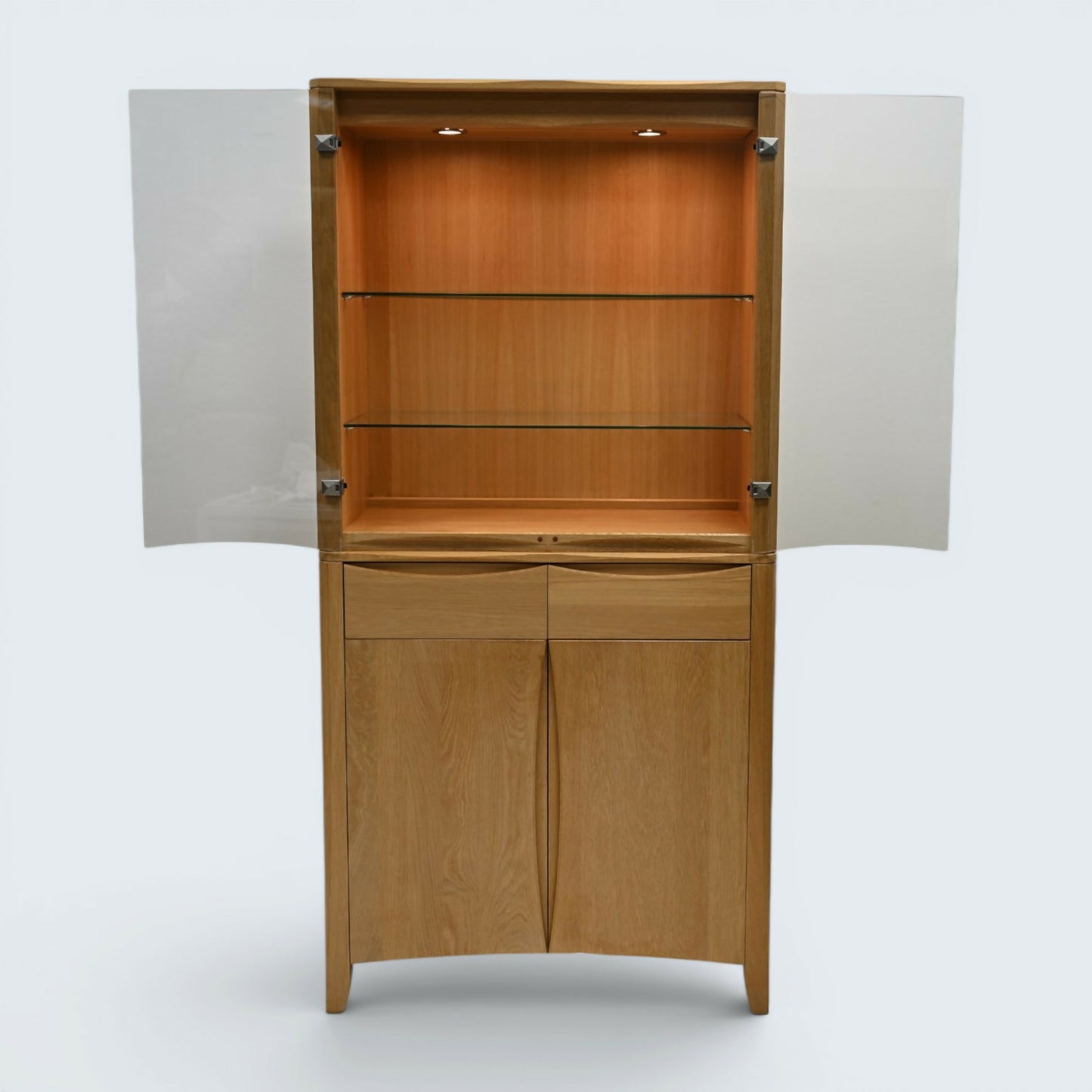 Ercol Oak Artisan Sideboard Display Cabinet Top Light Finish FREE UK Delivery*