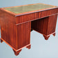 Mahogany Pedestal Writing Desk With Leather Top