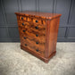 Large Vintage Victorian Tallboy Flame Mahogany Chest Of Drawers