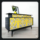 G plan sideboard in black and yellow