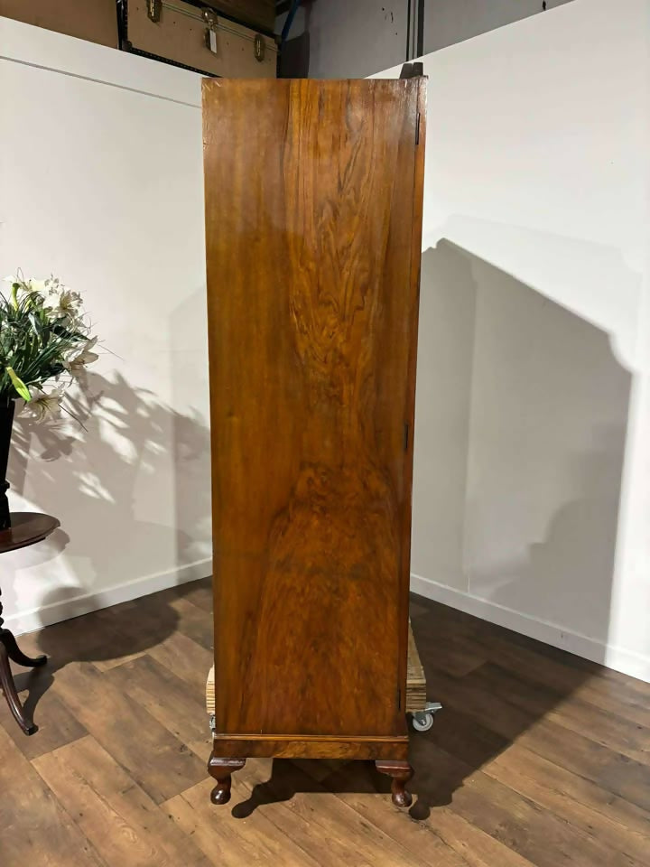 Vintage Burr Walnut Double Wardrobe