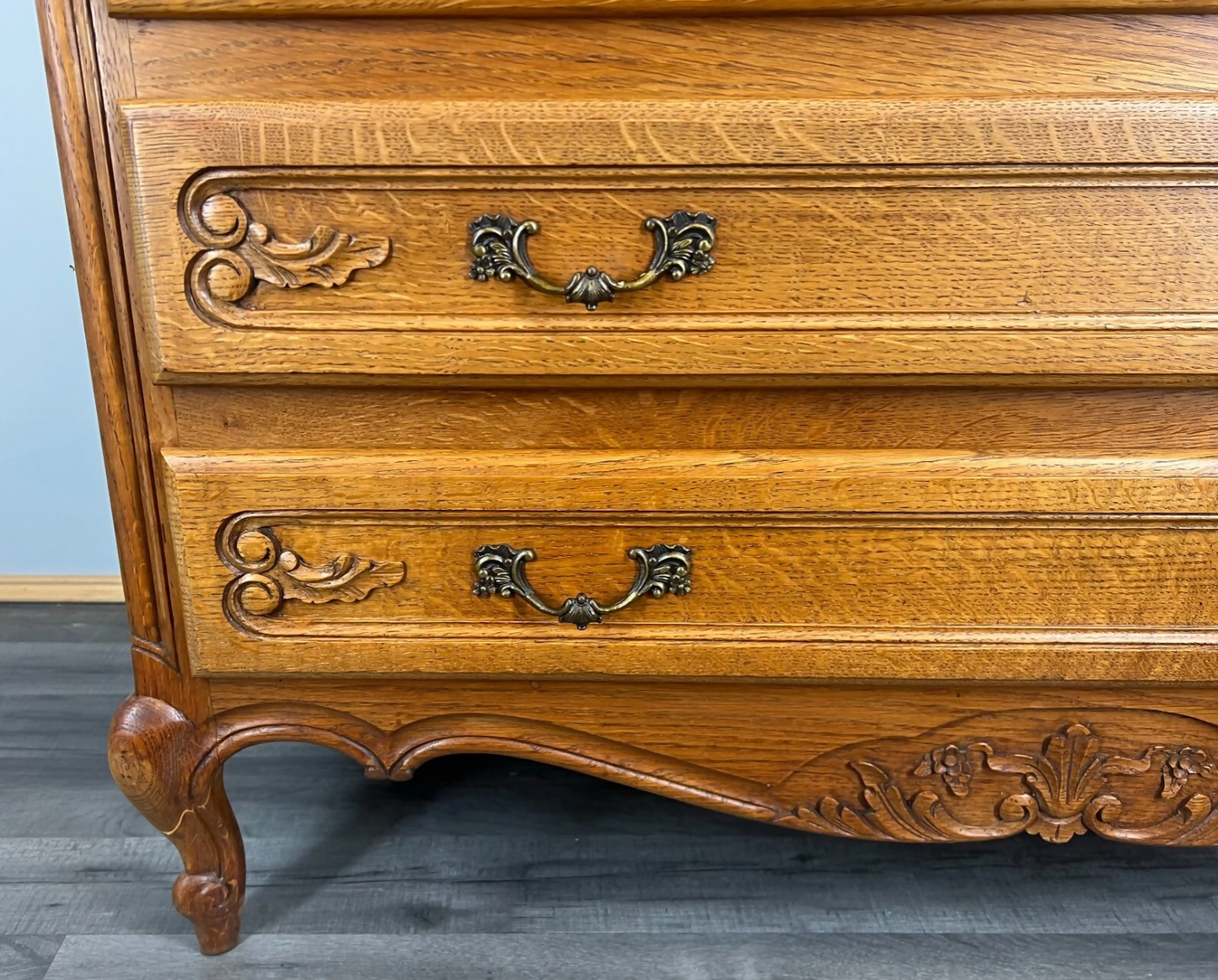 Chest of Drawers Vintage French Louis XIV Sideboard 4 Drawers Cabinet LOT 3555