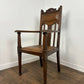 Edwardian Oak Art Nouveau Style Armchair