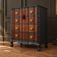 Upcycled Vintage Chest of Drawers | Black & Walnut | South African Furniture