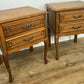 Pair of Bedside Tables Vintage French Louis Oak Nightstands Cabinets LOT 6350